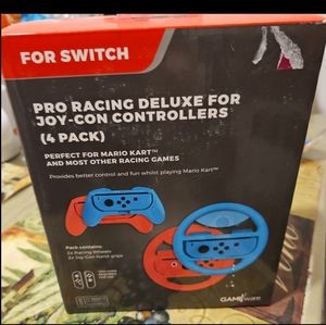 Nintendo Switch Steering Wheel & Grip (4 pack)